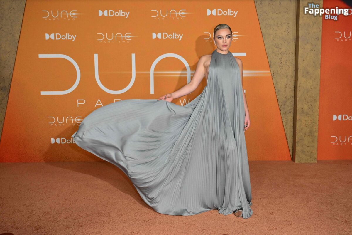 Braless Florence Pugh Stuns at the “Dune  2” Premiere (194 Photos)